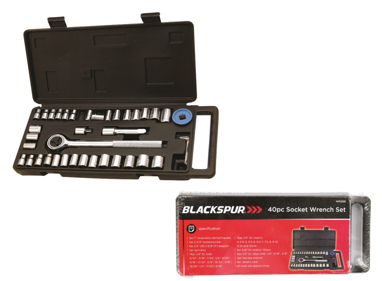 BLACKSPUR 40 PCE SOCKET SET