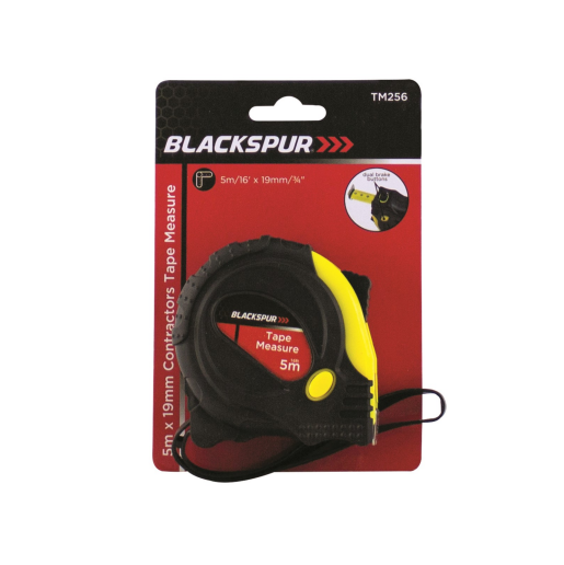 BLACKSPUR 5M X 19MM CONTRACTORS DUAL BLADE TAPE MEASURE